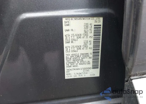 2019 Nissan Murano Sv z USA, uszkodzony, nr VIN 5N1AZ2MS6KN150990